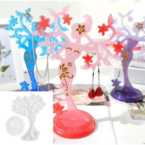 Cute Jewelry Holder Silicone Mold for UV Resin Epoxy Handmade Crystal Home Decorations Craft Child