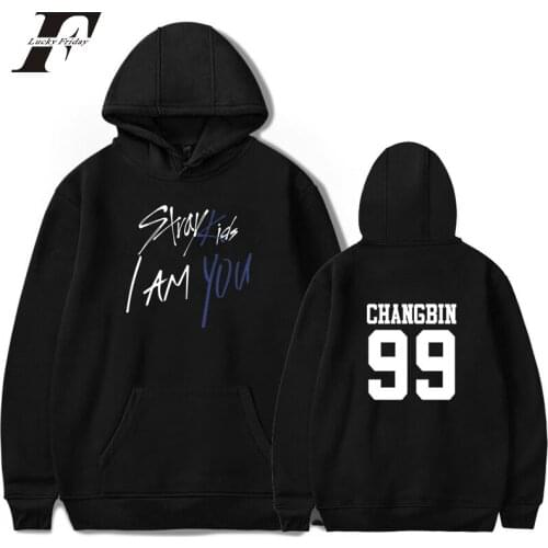 Harajuku Stray Kids I Am You Idol oversized hoodies sweatshirts women Changbin 99 printed cotton Hip Hop Clothes plus size