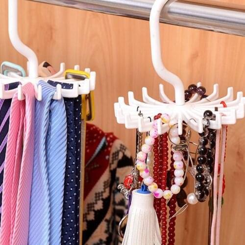 360 degree rotatable 20 claw scarf hanger Organizer Twirling Scarf Belt Tie Hook Holder Ties