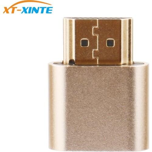 VGA Virtual Display Adapter HDMI-compatible DDC EDID Dummy Plug Headless Ghost Display Emulator Lock plate 1920x1080@60Hz