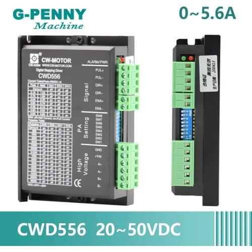High current, high accuracy! CNC NEMA23 NEMA34 stepper motor driver 2-phase micro -step 0-5.6A 20-50VDC CWD556 low noise