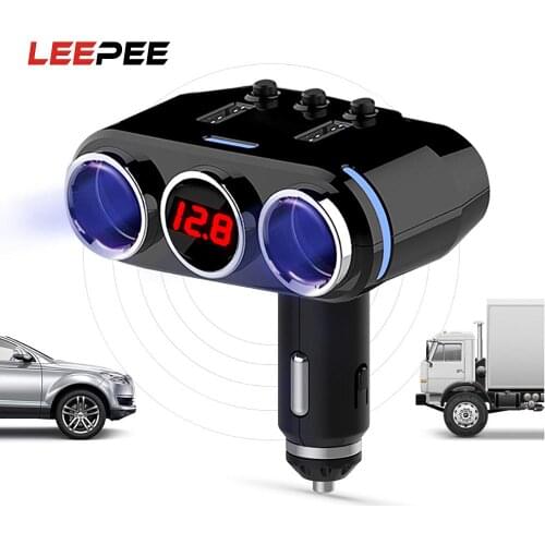 12V 24V Car Cigarette Lighter Socket Splitter Plug Charger For Mobile Phone DVR LED USB Charger Adapter Auto Accessories