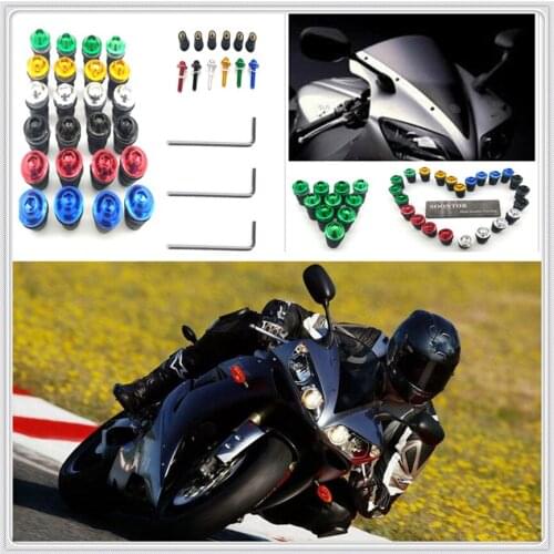 10PCS gold Motorcycle Screw Kit BOLTS Windscreen Windshield Bolt Screws for Kawasaki KDX125-250 TRIUMRH STREET TRIPLE 675