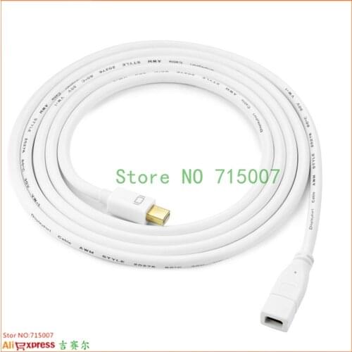 180cm Mini DP Male to Mini DisplayPort Thunderbolt Female For Surface Pro ASUS M/F extension Cable Adapter