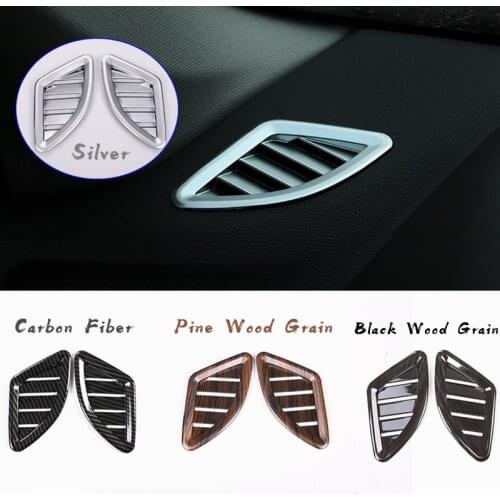 2pcs Car Instrument Panel Air Outlet Decorated Protective Frame Trime Cover For BMW X1 F48 2016-2019 X2 f47 2019