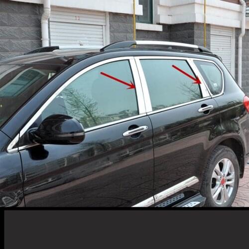 8PCS/SET Stainless Steel Decorated Window Middle Pillar Moudlings Sticker For Great Wall Haval H6 2013 2014 2015 2016 CA009