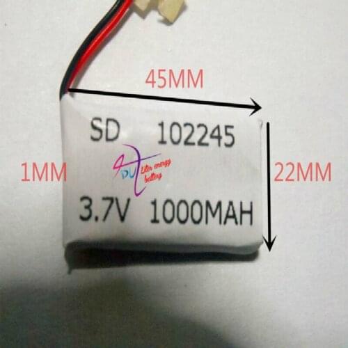 Best battery brand Size 102245 3.7V 1000mah tablet battery with Protection Board For Bluetooth GSP Digital Products