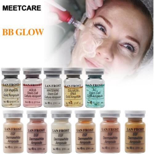 BB Cream Glow Cream Starter Kit Gold Ampoule Serum for Derma Pen Mesowhite Brightening Serum for Whitening Acne Anti-Aging Treat