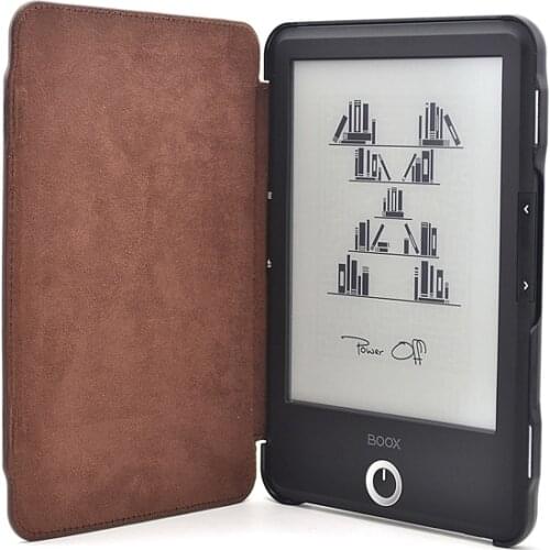 2020 New Fashion Case for Onyx Boox T68/T76 Ebook Reader Black Cover Brown Case For Onyx Boox T76 ML PLUS Protective Case