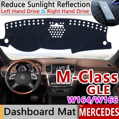 For Mercedes Benz M Class GLE W164 W166 Anti-Slip Mat Dashboard Cover Pad Sunshade Accessories ML 350 ML250 GLE250 GLE350 AMG