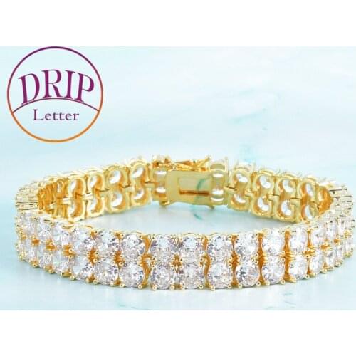 Drip letter Stone Bracelets