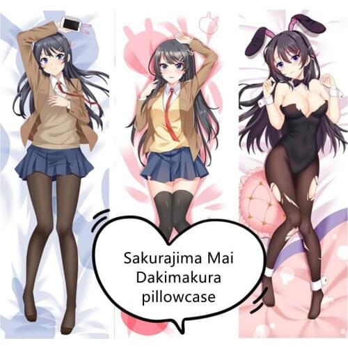 Anime Dakimakura Does Not Dream of Bunny Girl Senpai Sakurajima Mai Pillow Case Cosplay Hugging Body Double-sided Pillowcase