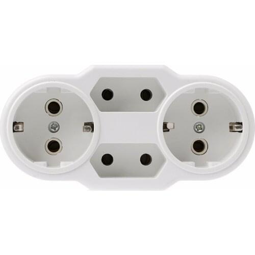 EU Type Conversion Plug 1 TO 4 Way EU Standard Power Adapter Socket Travel Plugs 16A