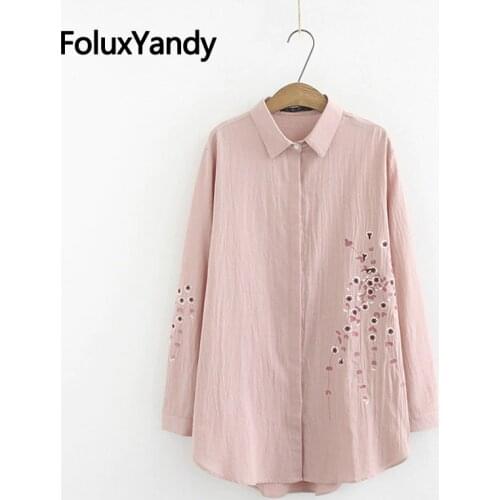 FoluxYandy Women's Shirts With Embroidery