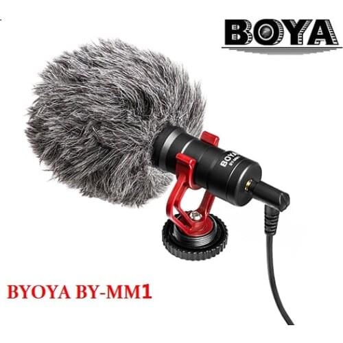 BOYA BY-MM1 Microphone Cardioid Shotgun for iPhone Android Smartphone Canon Nikon Sony DSLR Camera Consumer Camcorder PC Mic