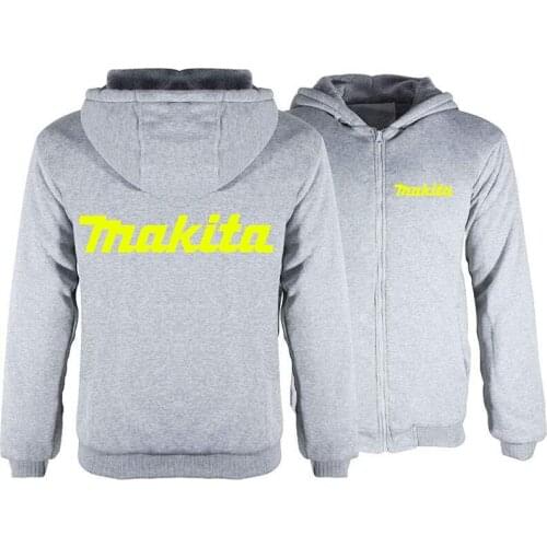 2021 Makita New Brand Men Sporting Fleece Thick Hooded Brand-Clothing Casual Tracksuit Mens Delicate Jacket Pant Warm Suits