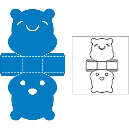 New Smile Bear Face Tag Craft Embossing Mold 2021 Metal Cutting Dies for DIY Decorative Scrapbooking Album Card Making No Stamps