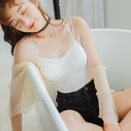 Women New Lace Underwear Wraps Chest Coaster Inside Sexy Bottom Cross-proof Beautiful Back Tube Top Female Crop Tops NS1947