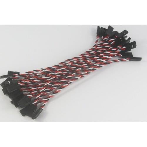 OliYin 20pcs 15cm 150mm 26AWG 30core Futaba JR Male to Male Anti-interference Servo Extension Cable For RC Helicopter Part