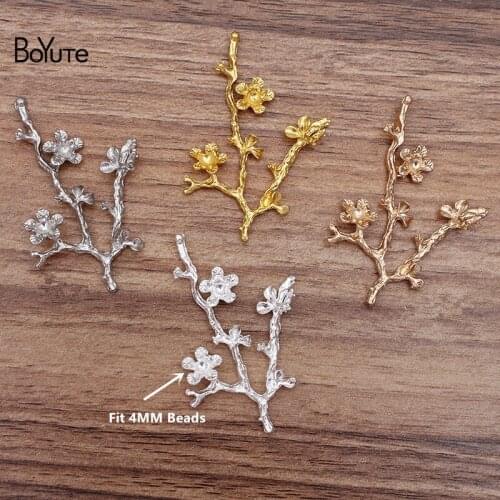 BoYuTe Wholesale (20 Pieces/Lot) 40*55MM Flower Branches Metal Alloy Materials DIY Hand Made Jewelry Accessories