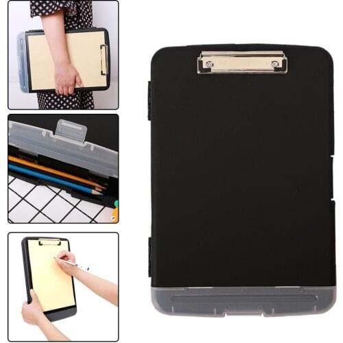 1pcs Board Folder File Box Outdoor Waterproof Paper Storage File Box A4 Multi-function Copy Board Clip File Box Plastic Desktop