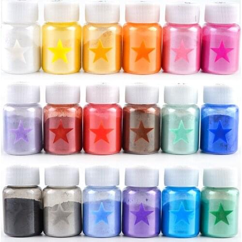 18 Color 10g Pearl Powder Resin Pigments DIY UV Epoxy Dye Mold Colorant Jewelry Making Supplies Handmade Crafts Mica powder