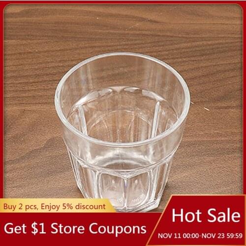 Plastic Beer Mug Drop-Proof Transparent Wine Glass Set Octagonal Design Acrylic Wine Glass Bar Multi-Capacity Wine Glass
