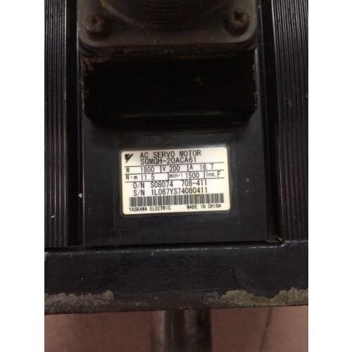 SGMGH-20ACA61 servo motor , used in good condition . 80% appearance new , good working , free shipping