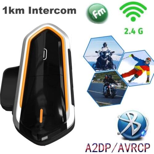 New QTBE6 Motorcycle Helmet Intercom Headphones Wireless Bluetooth Helmet Headset Handsfree Waterproof FM MP3 For Outdoor Sports