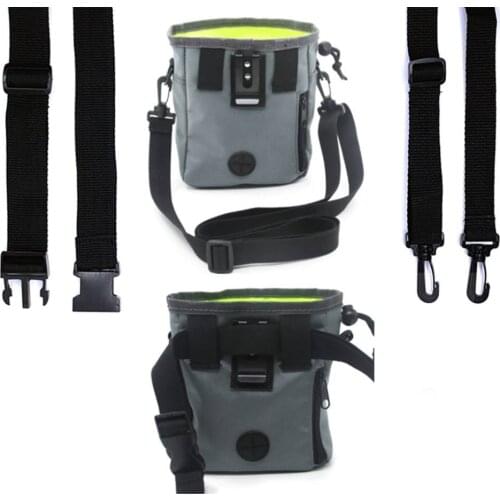 Dog Training Treat Bag Pet Pouch Puppy Snack Reward Waist Container Training Carry Holder Pocket Black Gray Nylon