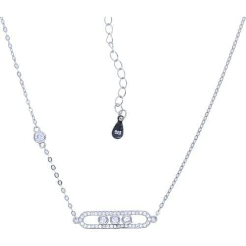 France style Genuine 925 Sterling Silver Temperament Sweet Choker Dazzling CZ Short Necklace For Women Wedding Jewelry Gift