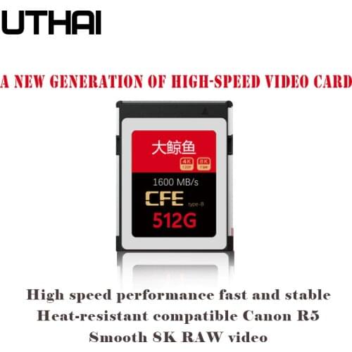 UTHAI C80 2020 High-End CFexpress Memory Card XQD Card 512G-1T R5 8K Recording High-End Upgrade Card CFE Card Reader Z6 Z7 D6