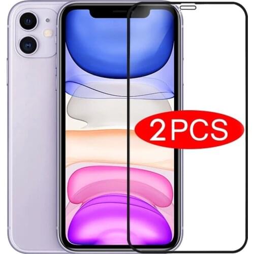 2Pcs Full Cover Protective Glass For iPhone 7 8 6 6s Plus SE 2020 Glass For iPhone 11 12 Pro Max X XS XR Screen Protector