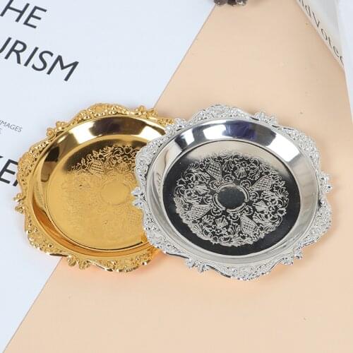 Iron Tray Glossy Plate Buffet Fruit Cake Party Supplies Dessert Storage Plates