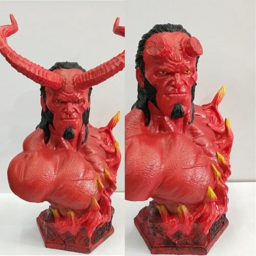 Hot Sale Comic Anime Film Statue Bust Hellboy Anung Un Rama Son Of The Devil Half Body Figure Model Toys