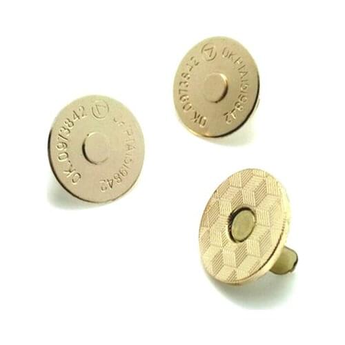 18mm Magnetic Snaps Button, Metal Plated Magnetic Snaps Closures Button 100 sets