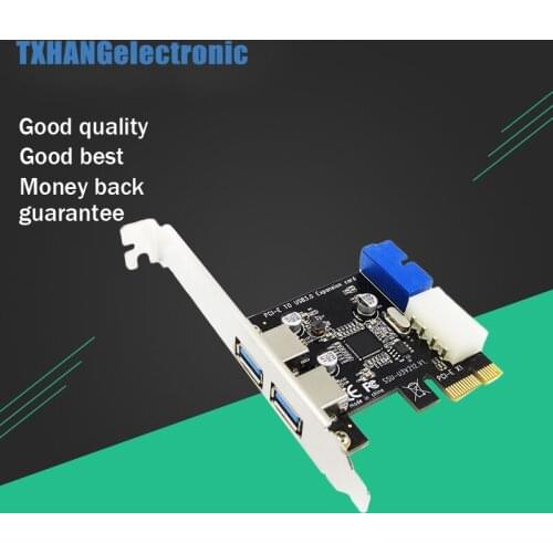 2 Ports PCI Express USB 3.0 Front Panel with Control Card Adapter 4-Pin & 20 Pin diy electronics