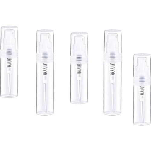 20pcs 2ML 3ML Plastic Spray Bottle Portable Perfume Atomizer Mini Sample Test Tube Thin Clear PET Vials