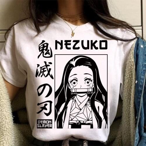 2021 Cartoon T Shirt Men Fashion Kimetsu No Yaiba T-shirt Nezuko Kamado Cute Tshirt