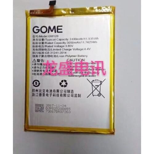 3100mAh/11.935Wh GM12B Replacement Battery For GOME U7 smartphone Built-in Li-ion bateria Li-Polymer Batterie