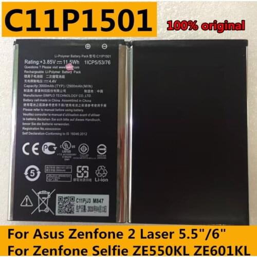 3000mAh C11P1501 Battery Fit For Asus Zenfone 2 Laser 5.5"/6" Zenfone Selfie ZE550KL ZE601KL Z00LD Z011D ZD551KL Z00UD Batteries