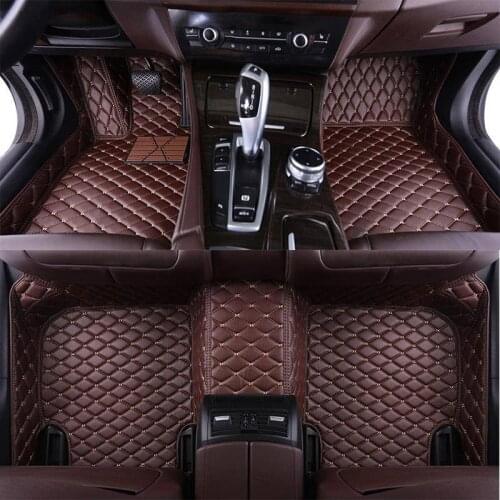 Leather Custom car floor mats for Skoda all models octavia fabia rapid superb kodiaq yeti car styling car accessories