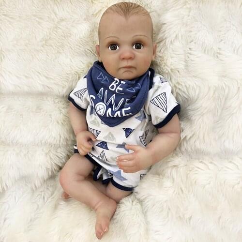 AWW ! Reborn Doll Boy 20" Bear Baby Newborn Boneca Renascida Lifelike Real Soft Touch Cuddly Gifts Preemie Toddler