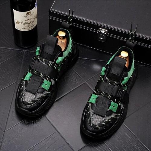 British Vintage New Men mixed colors lace-up Casual Flatsman Shoes Male Moccasins Loafers Sapato Social Masculino Clunky Sneaker