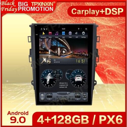 Carplay 2 Din Android 9 Tesla Multimedia Stereo For Ford Mondeo Fusion MK5 2013 2014 2015 2016 2017 Viedo Audio Player Head Unit