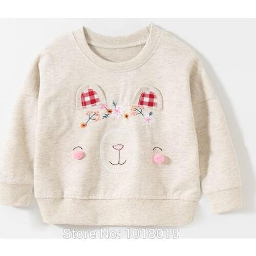 Kids Hoodies Brand Outerwear Bebe Girls Tops Fleeces Sweatshirts Baby Girl Clothes Sweater 100% Terry Cotton t shirt Tee Blouses