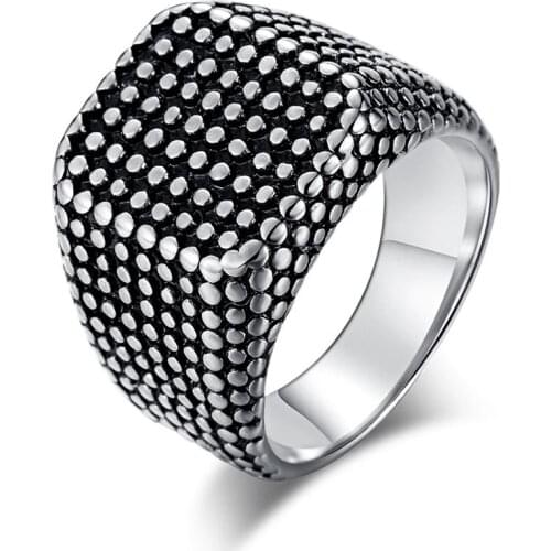 European and American new domineering point-shaped mens ring titanium steel retro trend fashion jewelry ring