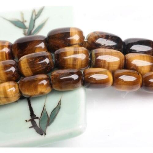 Natural Yellow Tiger Eye Stone Loose Seed Beads High Quality Column Shape Gem Necklace Bracelet Jewelry Making Accessories wk248
