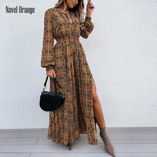 Navel Orange Fashionable Dresses In A Cage