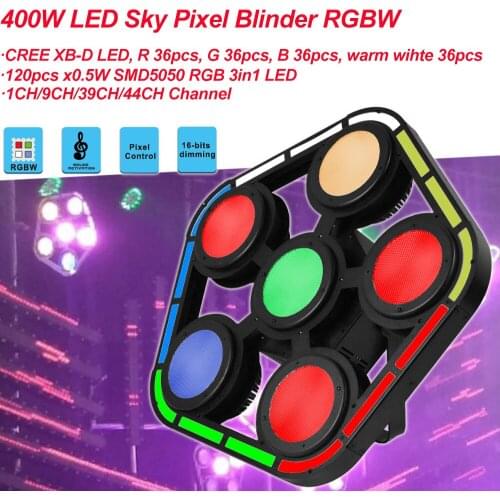 RGBW Strobe Wash Light 400W LED Sky Pixel Blinder DJ Flashing Stage Light For KTV Party Lighting Christmas Decoration Home